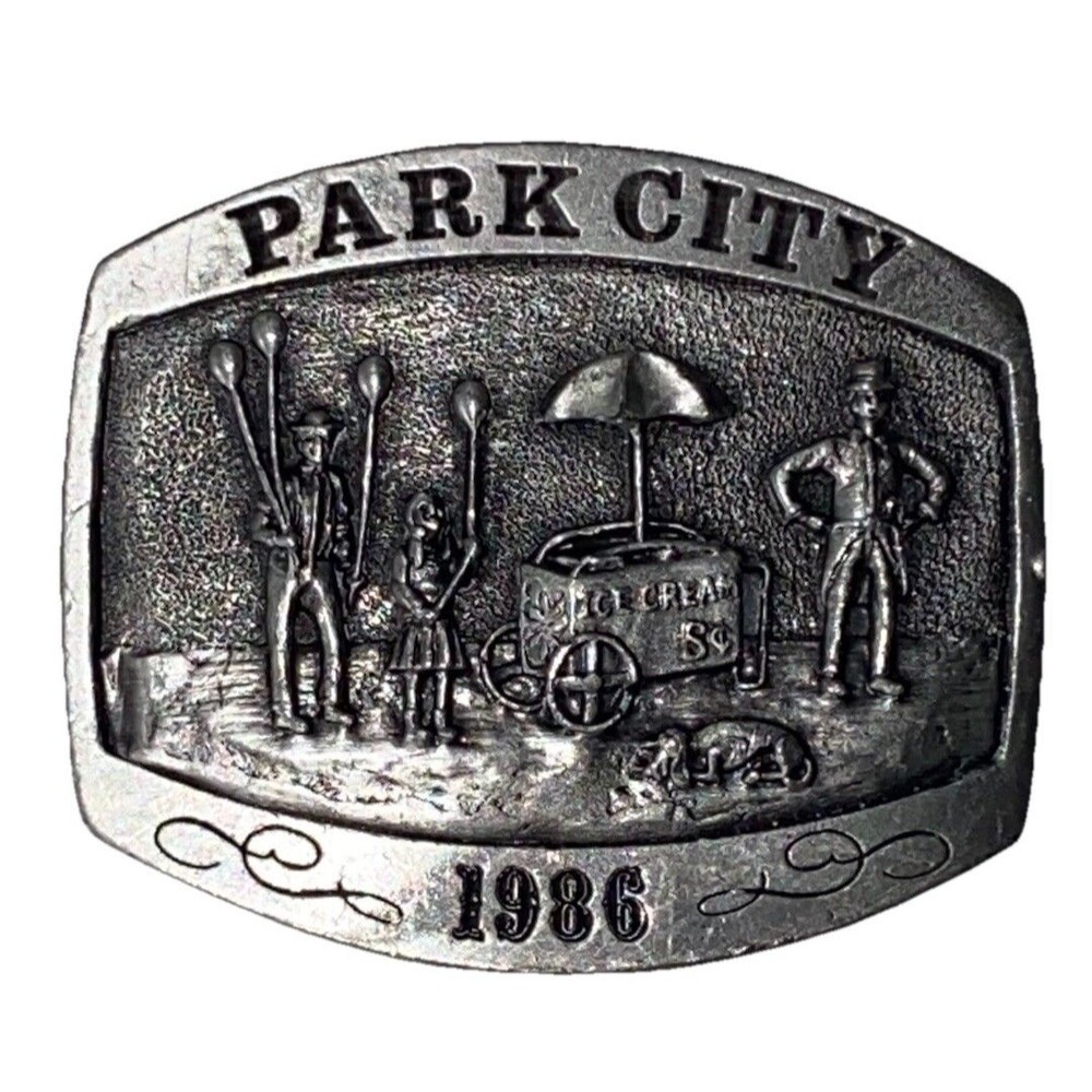 Vintage 1986 Park City Belt Buckle Michael R. Parker Limited Edition #923/2500